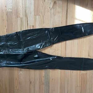 Black Shiny Leather Spanx